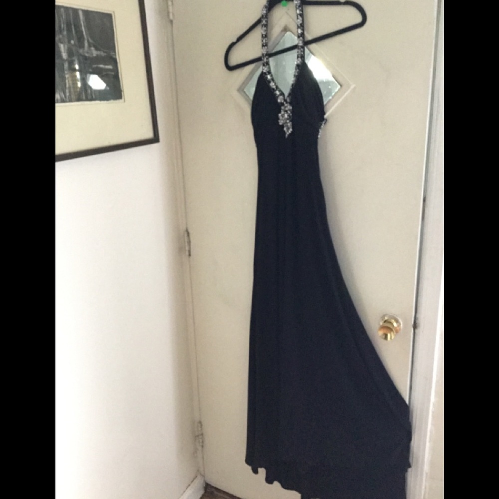 Fully Lined Halter Back Maxi - image 1